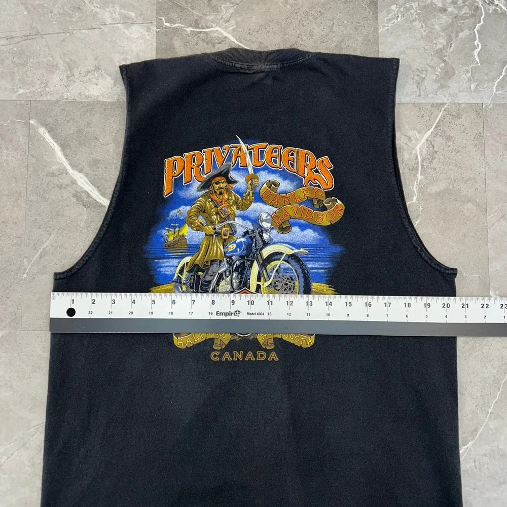 90s Vintage Harley Davidson Graphic Tee Mens Large Sleeveless Canada Polar Bear
